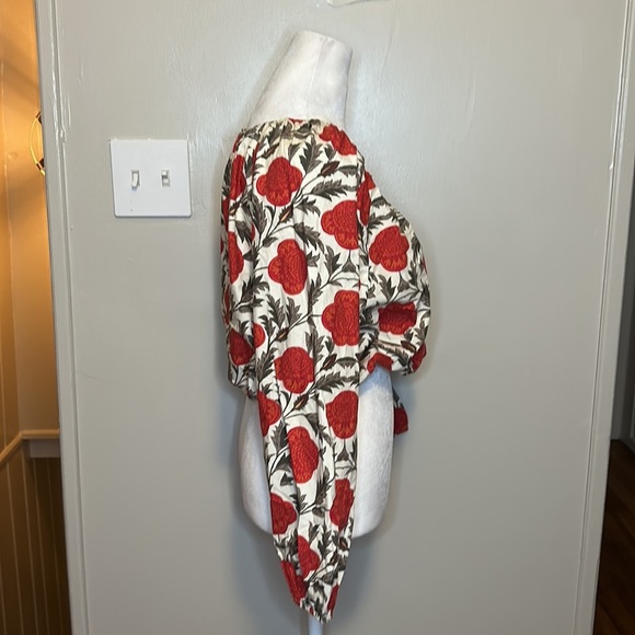 RHODE Este Top Garden of Dream Red Floral NWT Size Large - Picture 11 of 15